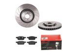 BREMBO Bremsensatz-Vorderachse COATED DISC LINE / STANDARD IJDTIDFM70 Bremsensatz, Scheibenbremse vorne rechts links Gelocht/innenbel. 375mm für MERCE