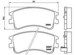 BREMBO Bremsensatz, Scheibenbremse sg00000ern Hinterachse innenbelüftet 280mm 10mm für MAZDA FAW