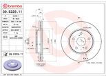 BREMBO Bremsscheibe 09.E229.11 vorne rechts links belüftet 282mm für SUZUKI TOYOTA T435120239 4351202390