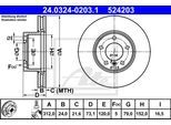 ATE Bremsensatz, Scheibenbremse Bremsensatz-Vorderachse PowerDisc / Standard ijzjsghpf8 Vorderachse belüftet 312mm 24mm für BMW