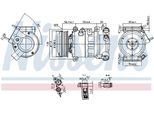 NISSENS Kompressor, Klimaanlage 890599 für Peugeot Vaughall DS