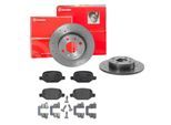 BREMBO Bremsensatz, Scheibenbremse Bremsensatz-Hinterachse XTRA LINE / STANDARD sk8k0f8jo3 Hinterachse Gelocht 240mm 11mm für Ford ABARTH ZASTAVA Fiat