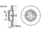 ATE Bremsensatz, Scheibenbremse Bremsensatz-Vorderachse ijf1415646 Vorderachse belüftet 347mm 30mm für VAG SEAT