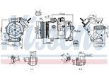 NISSENS Kompressor, Klimaanlage 890772 12V für FORD USA GK2119D629AF GK2119D629BG GK2119D629BF