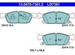 ATE Bremsbelagsatz, Scheibenbremse 13047073612 für Ford