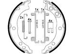 ATE Bremsbackensatz, Feststellbremse 03013740022 für Fiat Peugeot