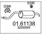 MTS Endschalldämpfer 0161138 für RENAULT