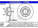 ATE Bremsensatz, Scheibenbremse 142042675 Hinterachse voll 245mm 10mm für Peugeot Citroën VAG Skoda SEAT
