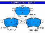 ATE Bremsensatz, Scheibenbremse ijzjsgivm7 Vorderachse belüftet 308mm 25mm für Opel Vaughall SAAB