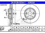 ATE Bremsensatz, Scheibenbremse Bremsensatz-Vorderachse Standard Disc / Ceramic sg00000b3x Vorderachse belüftet 300mm 28mm für KIA HYUNDAI