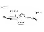 ASSO Mittel-/Endschalldämpfer 528001 für Suzuki