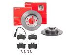 BREMBO Bremsensatz, Scheibenbremse Bremsensatz-Hinterachse XTRA LINE / STANDARD sk8k0f91j5 Hinterachse voll 230mm 9mm für VW Audi Skoda (FAW) SEAT