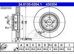 ATE Bremsensatz, Scheibenbremse ijzjsg6nm7 Vorderachse belüftet 316mm 30mm für Subaru