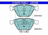 ATE Bremsensatz, Scheibenbremse Bremsensatz-Vorderachse Standard Disc / Ceramic ijzjsghrx8 Vorderachse belüftet 312mm 24mm für BMW