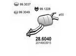 ASSO Mittelschalldämpfer 286040 für Mercedes