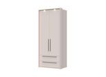 Drehtürenschrank OTTO HOME "Opera mit oder ohne Kranz inkl. LED-Bel.,B92,137,182 oder 227 cm", cashmere, B:97cm H:226cm T:60cm, FSC-zertifizierter Holzwerkstoff, MDF, Schränke, Drehtürenschrank, UV lackiert, Soft Close Funktion, Höhenverstellbare Füße