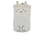 Wäschesack OTTO HOME "Millisy", gelb, B:35cm H:50cm T:35cm Ø:35cm, Baumwolle, Polyester, Wäschesammler, mit Hasen-Motiv, Höhe ca. 50 cm