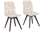 Esszimmerstuhl OTTO HOME "Rania", beige (creme, wenge), B:45cm H:91cm T:55cm, Holzwerkstoff, Massivholz, Polyester, Stühle, Esszimmerstuhl, mit Massivholzbeinen