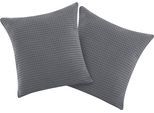 Kissenbezug OTTO HOME "Greta", grau (anthrazit), B:50cm L:50cm, Baumwolle, Obermaterial: 100% Baumwolle, Kissenbezüge, Kissenbezug, in Waffelpiqué Optik, in vielen Farben erhältlich, Bezug in 50x50 cm