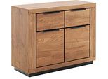 Kommode MCA LIVING "Greno Kommode II", beige (naturfarben), B:102cm H:80cm T:40cm, Holzwerkstoff, Massivholz, Sideboards, Kommode, durchgehende Lamelle