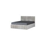 Bettgestell OTTO HOME "Invictus", grau, B:325cm H:105cm, Betten, Bettgestell, mit breitem gepolstertem Kopfteil, Lattenrost und Bettkasten
