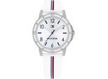 Quarzuhr TOMMY HILFIGER "KIDS", weiß (weiß, rot, blau), Armbanduhren, Kinder, Quarzuhr, Armbanduhr, Kinderuhr, Geschenk, Geburtstag, Schulanfang