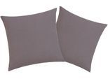 Kissenbezüge OTTO HOME "Cremona2", grau (anthrazit), B:40cm L:40cm, Jersey, Obermaterial: 100% Baumwolle, Kissenbezüge, Kissenbezug in diversen Größen, STANDARD 100 by OEKO-TEX zertifiziert