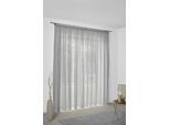 Vorhang WIRTH "Sunday" Gr. 5, grau (hellgrau), B:141cm H:255cm, Jacquard, Baumwolle, Polyester, Gardinen, nach Maß