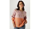 Strickpullover ANISTON SELECTED, Damen, Gr. 36, rosa, orange, braunbeige, Strick, Obermaterial: 50% Viskose, 26% Polyacryl, 24% Polyester, Jacquardmuster, lässig geschnitten hüftbedeckend, Rundhals, Rippstrickbündchen, Pullover Strickpullover, mit fantasievoller Animal-Musterung - NEUE KOLLEKTION