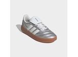 Sneaker ADIDAS SPORTSWEAR "BARREDA MUNDIAL", Damen, Gr. 38,5, silber (silber metallic, core weiß, iron metallic), Leder, Schuhe Sneaker
