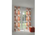 Vorhang WIRTH "JOLANDA" Gr. 1, orange, B:145cm H:150cm, Polyester, Gardinen