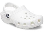 Clog CROCS "Classic Clog K", Jungen, Gr. 24, weiß, Croslite™, unifarben, Schuhe Clog, Hausschuh, Schlappen, Strandschuh, Sandale mit Fersenriemen