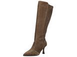 High-Heel-Stiefel NERO GIARDINI "Nero Giardini Stiefel Leder/Synthetik", Damen, Gr. 38, braun, Leder, Synthetik, Schuhe