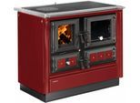 Festbrennstoffherd JUSTUS "Rustico-90 2.0", rot (schwarz), Kaminöfen