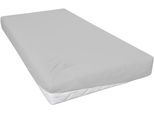 Spannbettlaken PRIMERA "Luxus-Satin", silber, B:100cm L:200cm, Satin, Obermaterial: 100% Baumwolle, Bettlaken, Spannbettlaken, in hochwertiger Qualität
