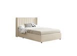 Juskys Polsterbett Savona 120x200 cm mit Stauraum, Lattenrost, Samt-Bezug, bis 250 kg - Beige