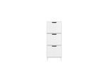 SoBuy Schuhschrank mit 3 Türen Weiß 50,5x19x129,5cm Modern