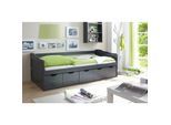 TiCAA Sofabett Maria Massivholz Grau