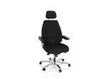 hjh OFFICE XXL Drehstuhl 24 HOURS I Stoff mit abklappbaren Armlehnen