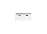 SoBuy Schuhbank mit einer Schublade Weiß 91x30x50cm Funktional