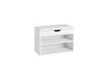 SoBuy Schuhbank mit Sitzfläche und Stauraum Weiß 60x30x44cm Funktional