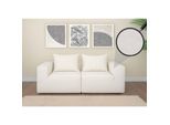 2er-Sofa/Zubehör für Sofa MCW-O54, Couch 2-Sitzer Loungesofa, modular Stoff/Textil (300g/m²) 63x194x97cm ~ creme