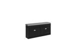 SoBuy Schuhbank mit 2 Türen Schwarz 104x24x52cm Funktional
