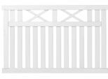 Gartenzaun PLUS "Vinesse", weiß, H:96cm L:150cm, Massivholz, Stahl, Zaunelemente, Höhe: 96 cm, Gesamtlänge: 4,86 bis 23,94 m