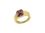 Fingerring JOOP "Schmuck, Geschenk" Gr. 60, gelbgoldfarben, lila, Fingerringe, Damen, 60, Edelstahl, 3mm, Fingerring, mit Zirkonia (synth.)