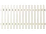 Gartenzaun PLUS "Retro", weiß, H:80cm L:150cm, Massivholz, Stahl, Zaunelemente, Höhe: 80 cm, Gesamtlänge: 4,78 bis 23,62 m, zum Einbetonieren
