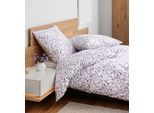 Bettwäsche JANINE "moments 98133 05", beere, B/L: 135cm x 200cm, 1 Stk., 1 Stk., Mako-Satin, B/L: 80cm x 80cm, Mako-Satin, Obermaterial: 100% Baumwolle, Bettwäsche, Bettwäsche, mit Reißverschluss