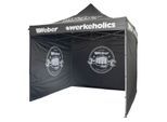 Weber Werkeholics Easy-Up Zelt 3 x 3 m Pavillon inkl. 3 Seitenwände schwarz