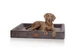 Knuffelwuff orthopädisches Hundebett aus Cord mit Handwebcharakter Santiago