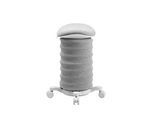 Topstar Hocker SITNESS 4D, ergonomisch, aktives Sitzen, gepolsterter Sattelsitz, höhenverstellbar, um 360° drehbar, Tragegriff, Rollen, papyrusweiss/grau